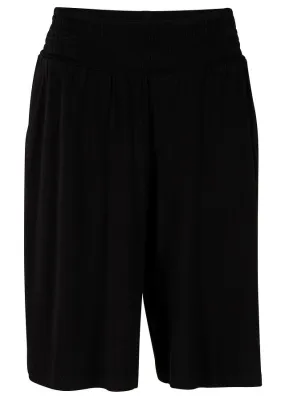 Black Knit Bermuda Shorts