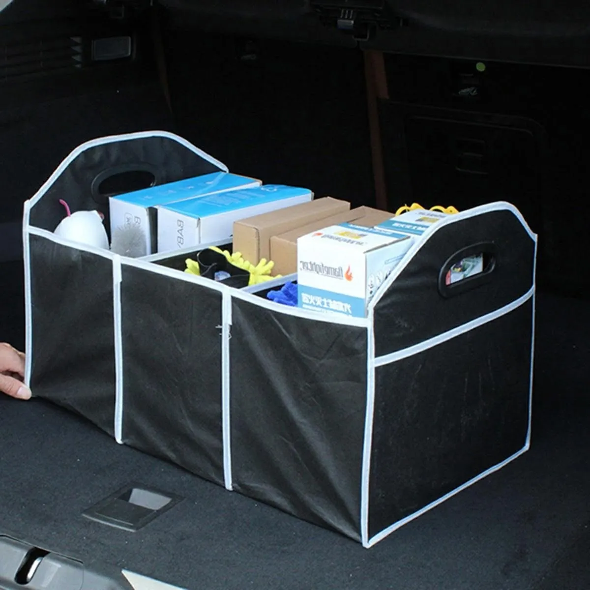Bolsa organizadora universal para maletero de coche.