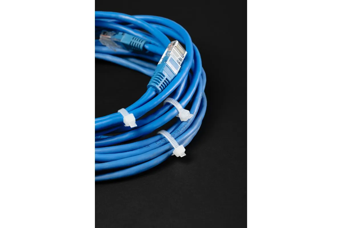 Cables de nylon 2.5 x 100 mm, 100 uds, blanco