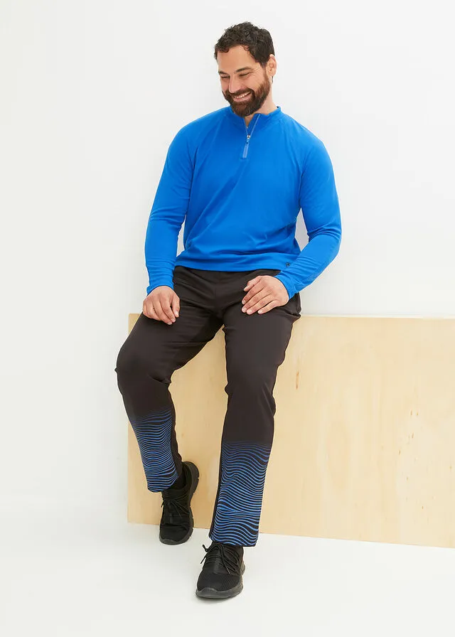 Sporty Long Sleeve Black T-Shirt