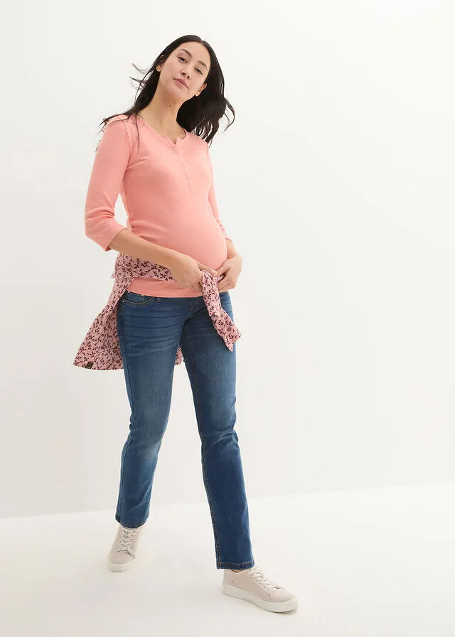 Organic Cotton Peach Maternity/Nursing T-shirt