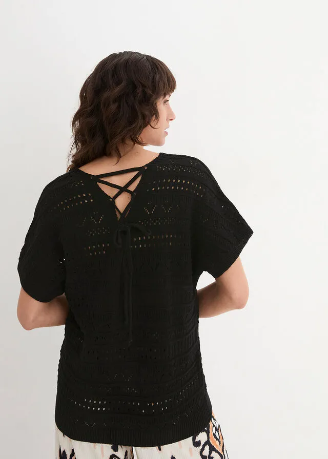 Black Ajour Knit Sweater