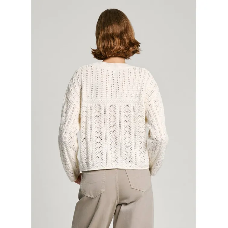 JERSEY PUNTO CON DETALLES CALADOS MUJER PEPE JEANS