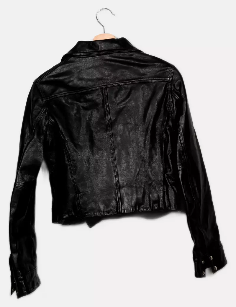 Mango Faux Leather Biker Jacket.