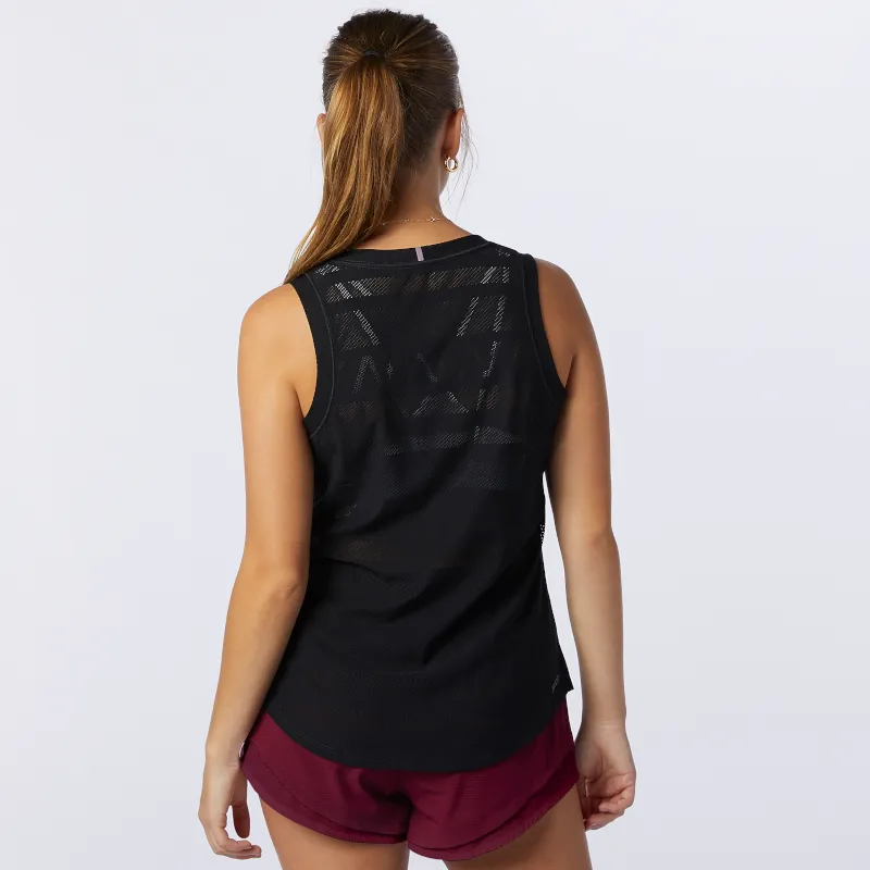 New Balance Women's Black Q Speed Jacquard Tank Top for Running