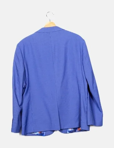 PAWO Blue Patterned Blazer