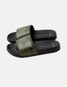 Green patterned Primark flip-flop
