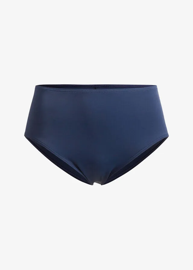 Recycled navy blue polyamide bikini bottom