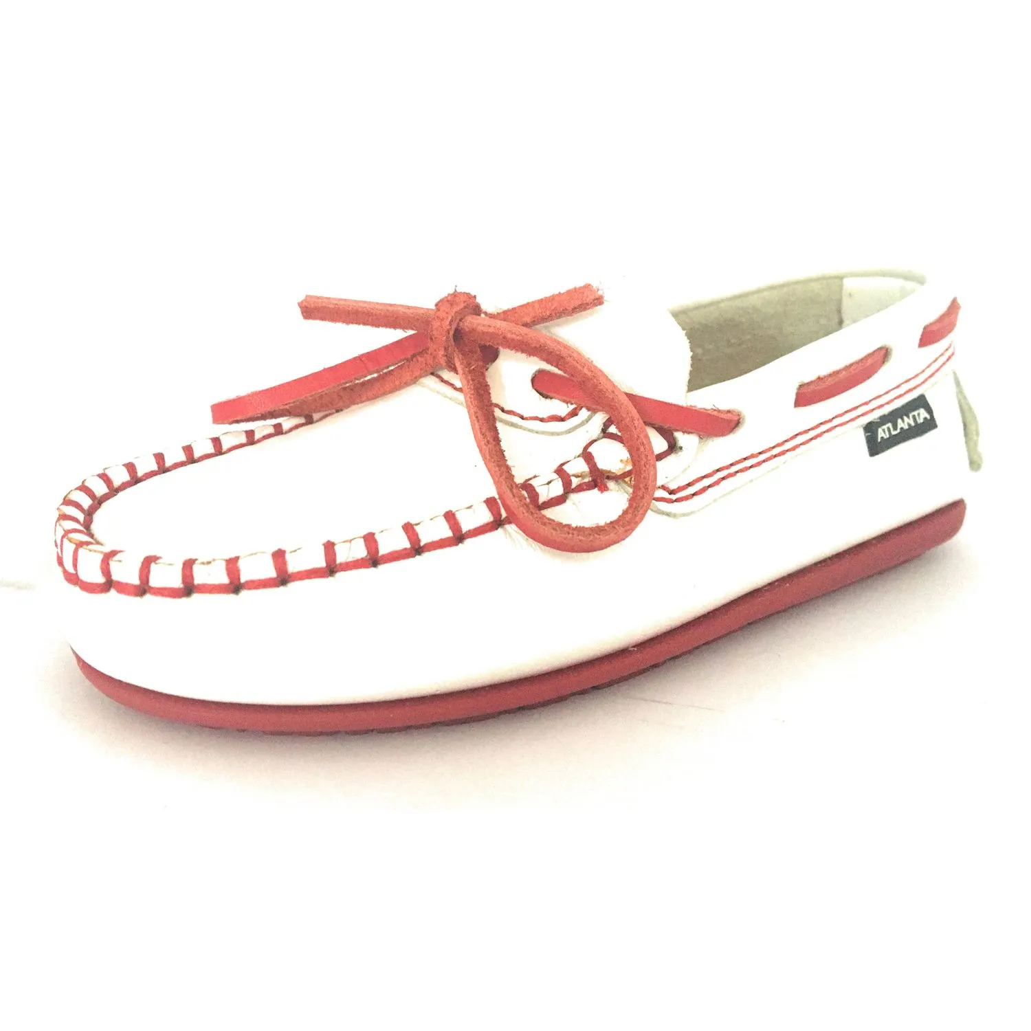 Red Leather Boy's Loafers Atlanta 10323-21 (Sizes 21 to 40)