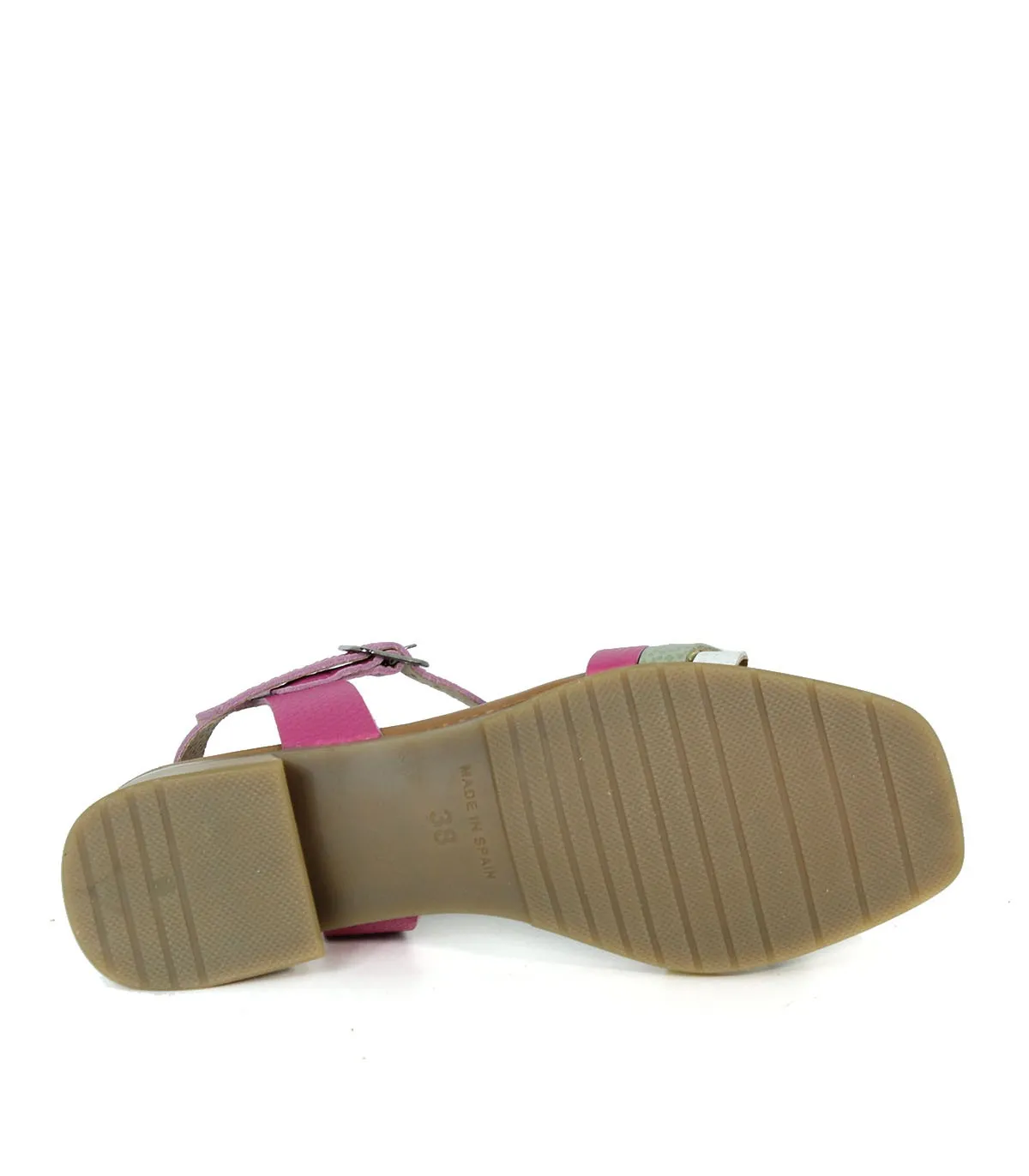 SANDALIAS PIEL PLANTA DE GEL APLAUSO 2678 FUXIA