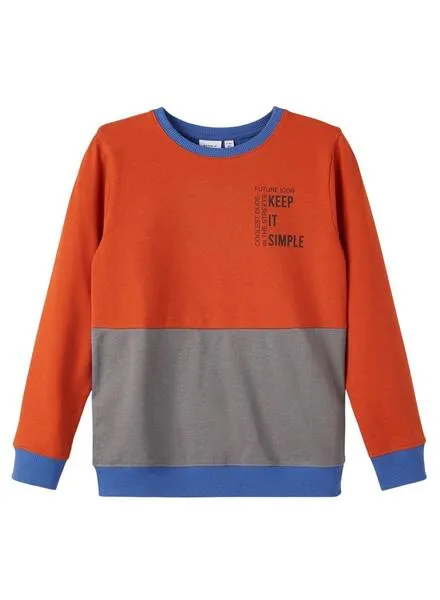 Name It Liskon Tricolor Orange Sudadera Niño