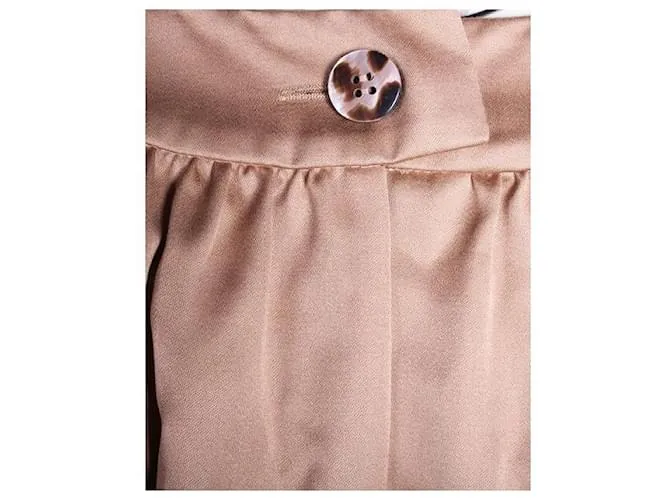 Top con hombros descubiertos y mangas largas Escada Castaño 