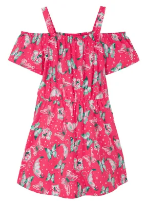 Pink hibiscus knitted dress.