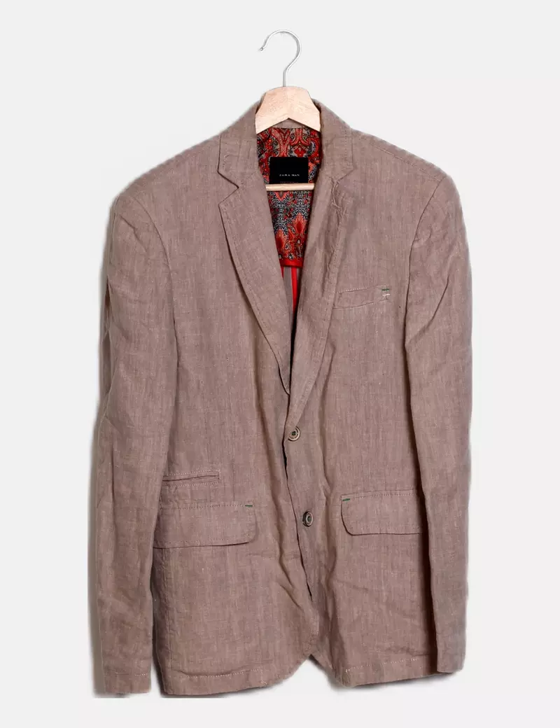 Beige Casual Zara Blazer